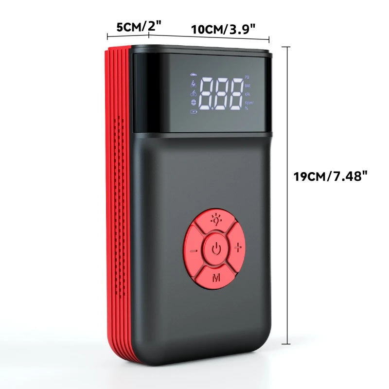 4000A 150PSI 11200Mah Portable Jump Starter with Air Compressor Function